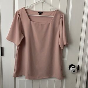 Blush Pink Short Sleeve Blouse